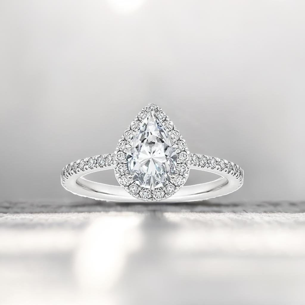 Real Diamond Engagement Ring Online for Women in Silver – Radiant Bay