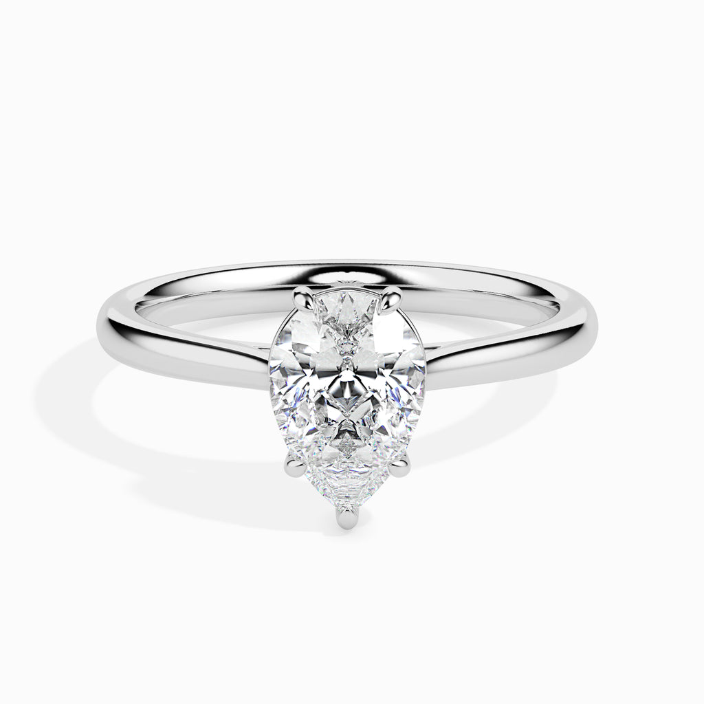 Arat 1ct Pear Moissanite Solitaire Ring for women by Cutiefy